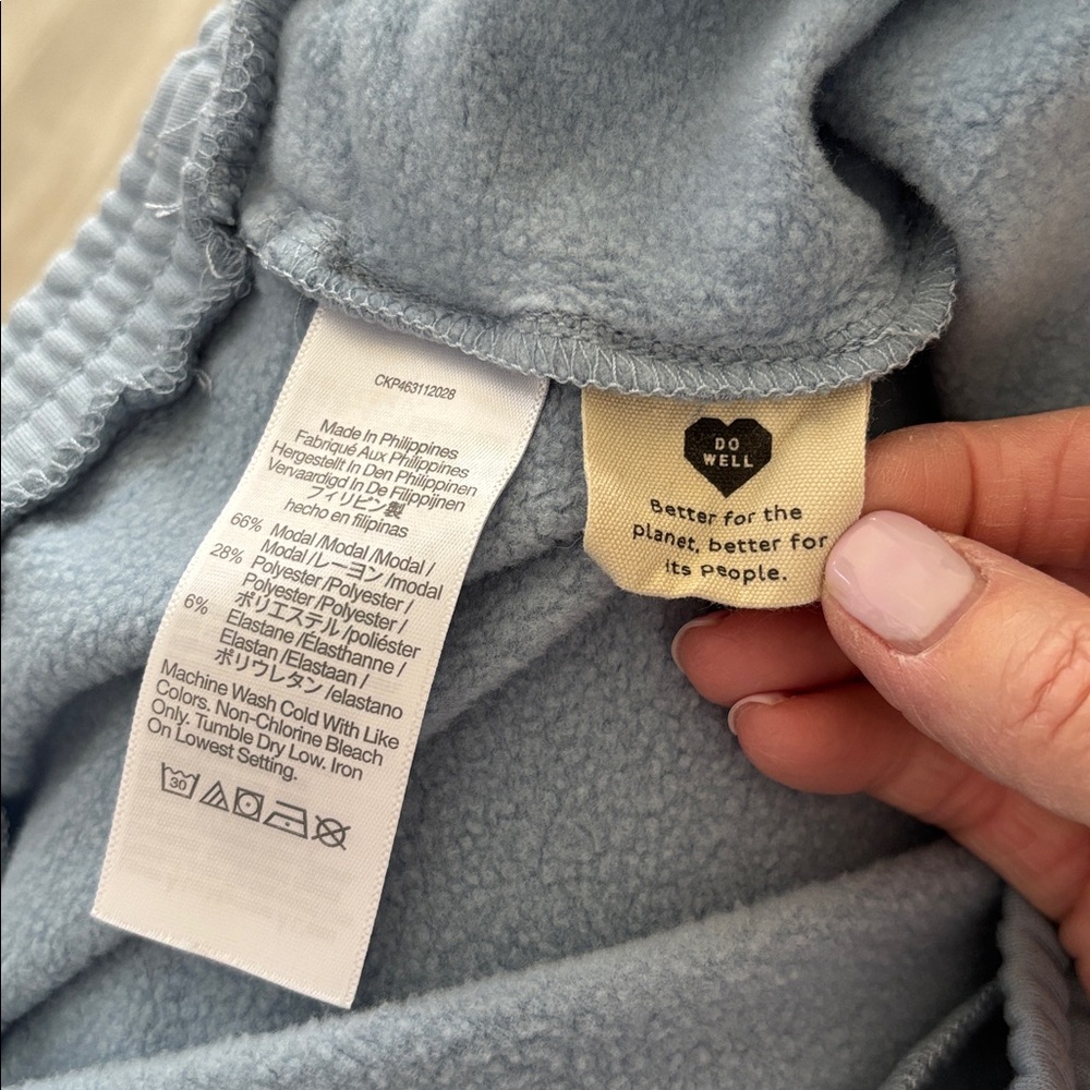 Madewell Light Blue Super Soft Jogger Sweatpants With Pockets Size Medium - Picture 9 of 11